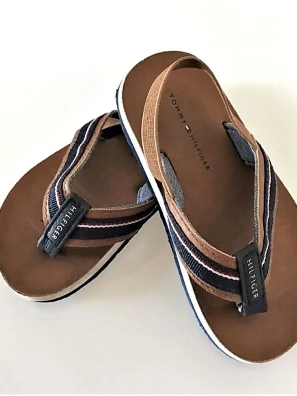 TOMMY HILFIGER TODDLER BOYS LIL DANNY FLIP FLOPS SIZE 7/8